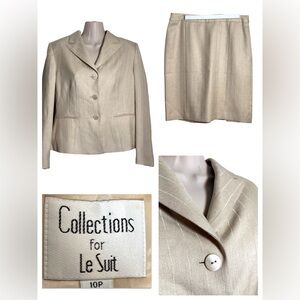 Collections for LeSuit Size 10P Blazer, Skirt Set Vintage Professional 10 Petite